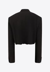 Balenciaga Cut-Off Single-Breasted Cropped Blazer Black 839295TRT011000_Black_29840329