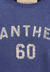 Valentino Chez Logo Print T-shirt Blue 7V3MG17EAYDAEW_Grandala_29844570