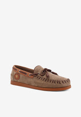 Valentino Palm Avenue Suede and Leather Loafers Brown 7Y2S0K85BTLAMV_DARK KHAKI/TOBACCO/BARK BROWN_29841874