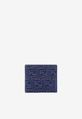 Fendi FF Jacquard Bi-Fold Wallet Blue 7M0169AUGOF1SCG_STONE+DARK NUT+P_29852063