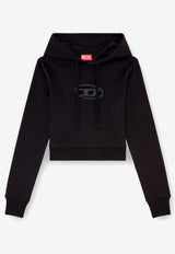 Diesel Oval D Hooded Cropped Sweatshirt Black A157140GRAC9XX_Black_29840414