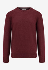 Brunello Cucinelli Cashmere Crewneck Sweater Bordeaux M2200100CEG54_DARK PURPLE_30005310