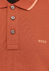 Hugo Boss Logo Embroidered Polo T-shirt Rust 50494697_806_OneColor_30898279