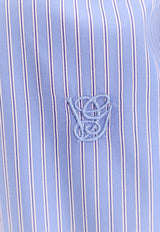 Valentino Stripe Poplin Shirt Blue 7B3AB7R89MK7BT_IRIS LILAC/BIANCO_29844568