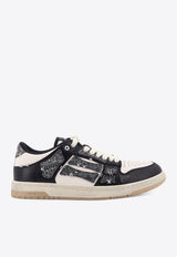 Amiri All-Over Bandana Motif Leather Sneakers AMFOSR1140001_Black_29846035