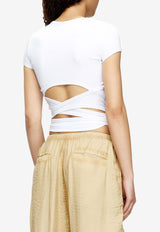 Diesel T-Bunny-Tail Wraparound Slim T-shirt White A193370EJAI100_White_29845606