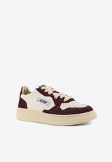 Autry Medalist Leather Sneakers AULWTA05MARSHAMARON_BIANCO BORDEAUX GLITTER_29845319