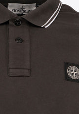 Stone Island Logo Patch Polo T-shirt Gray K2S152200007S0018V0062_LEAD GREY_29841539