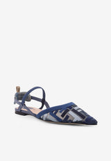 Fendi Colibrì Lite FF Logo Slingback Flats Blue 8J8559AORMF1T01_DE.MIRT MULT+DE.MIRT_29851033