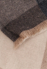 Brunello Cucinelli Wool and Cashmere Scarf Multicolor MSC666AGCM872_GREY AND BROWN_30005026