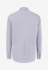 Valentino Stripe Shirt with Embroidered-Logo Light Blue 7V3ABS77B2Q129_Riga azzurra e bianco_29848132