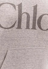 Chloé Logo Print Oversized Hoodie Gray CH25AJH10179060_Vapor Grey_29845521