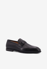Ferragamo Florio Gancini Leather Loafers Black 021688765785NERO_Black_29842333