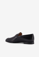 Ferragamo Florio Gancini Leather Loafers Black 021688765785NERO_Black_29842333