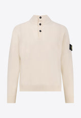 Stone Island High-Neck Wool Sweater Cream K2S155100002S00A1V0093_White_29848532