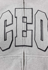 Balenciaga CEO Print Zip-Up Hoodie Gray 833399TSVP21300_Grey_29846936