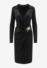 Versace Satin Dress with Safety Pin Black 10164121A10183_1B000_Black_29848756