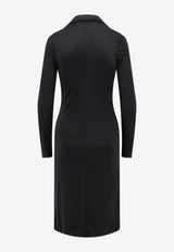 Versace Satin Dress with Safety Pin Black 10164121A10183_1B000_Black_29848756