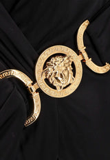 Versace Satin Dress with Safety Pin Black 10164121A10183_1B000_Black_29848756