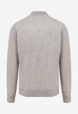 Brunello Cucinelli Long-Sleeved Cashmere Polo T-shirt Gray M2300295C073D_GRIGIO CHIARO PIOMBO_30005249