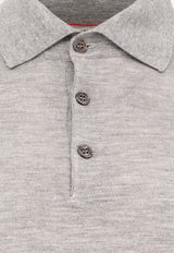 Brunello Cucinelli Long-Sleeved Cashmere Polo T-shirt Gray M2300295C073D_GRIGIO CHIARO PIOMBO_30005249