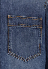 Givenchy Denim Buttoned Shirt Blue BM615W516L401_Blue_29839855