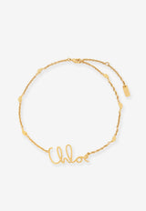 Chloé Iconic Logo Necklace Gold CHC24AFO64CB79DC_Vintage Gold_29840758