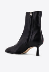 Aeyde Dorothy 60 Leather Zip-Up Boots Black A11ABKLND65ST123800007Black_Black_29840927