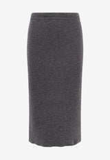 Tom Ford Cashmere-Blend Midi Skirt Gray GCK247YAX930IG712_DARK GREY MELANGE_29846503
