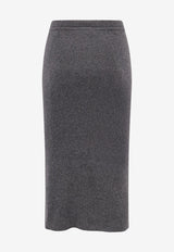 Tom Ford Cashmere-Blend Midi Skirt Gray GCK247YAX930IG712_DARK GREY MELANGE_29846503