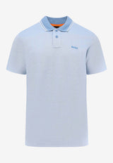 Hugo Boss Embroidered Logo Polo T-shirt Light Blue 50507814_462_OneColor_30898812