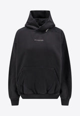 Balenciaga Studded Logo Hooded Sweatshirt Black 767877TSVO31083_FADED BLACK_29842612