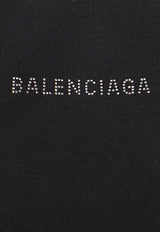 Balenciaga Studded Logo Hooded Sweatshirt Black 767877TSVO31083_FADED BLACK_29842612