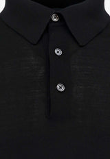 Kiton Ciro Paone Wool Long-Sleeved Polo T-shirt Black UMK0864K5006NERO_Black_29843665