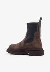 Brunello Cucinelli Suede Chelsea Boots Brown MZSFG3034C7284_DARK BROWN_29847494