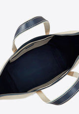 Polo Ralph Lauren Embroidered Logo Canvas Tote Bag Ecru 428973072002_ECRU NAVY_29844299