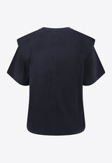 Isabel Marant Etoile Zelitos Logo T-shirt Black TS0041FAA1N41I01BK_Black_29844015