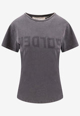 Golden Goose DB Perforated Logo Distressed T-shirt Gray GWP01221P00067160318_Grey_29856777