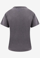Golden Goose DB Perforated Logo Distressed T-shirt Gray GWP01221P00067160318_Grey_29856777