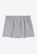 Balenciaga Embroidered Logo Mini Skirt Gray 834169TSVC91300_Grey_29842404