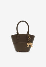 Self-Portrait Leather Shoulder Bag with Charms Brown PF25314BRBROWN_Brown_29840456