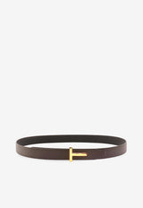 Tom Ford T Monogram Reversible Leather Belt Brown TB224LCL236G3BN06_BROWN BLACK_29841101