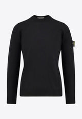 Stone Island Logo Patch Wool Sweater Black K2S155100071S00C4V0029_Black_29842064