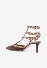 Valentino Rockstud 65 Leather Cage Pumps Brown 7W2S0375VODCUW_LIGHT COFFEE/POUDRE_29847847