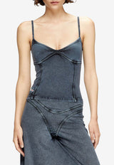 Diesel T-Ony Denim Cropped Top Blue A183610KIBY01A_Denim_29844311