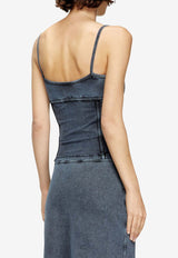 Diesel T-Ony Denim Cropped Top Blue A183610KIBY01A_Denim_29844311