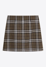 Burberry Checked Mini Skirt Green 8110911C3078_SHRUB/YEW IP CHECK_29838615