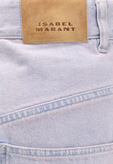 Isabel Marant Etoile Ophra Washed Denim Jeans Blue PA0502FAC1H05E_30LU_Blue_29839184