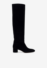 Aeyde Willa 55 Knee-High Suede Boots Black A11KBDUBR45RO115FW24800022Black_Black_29842923