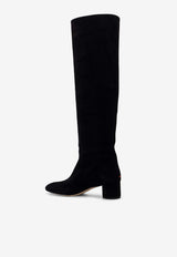 Aeyde Willa 55 Knee-High Suede Boots Black A11KBDUBR45RO115FW24800022Black_Black_29842923
